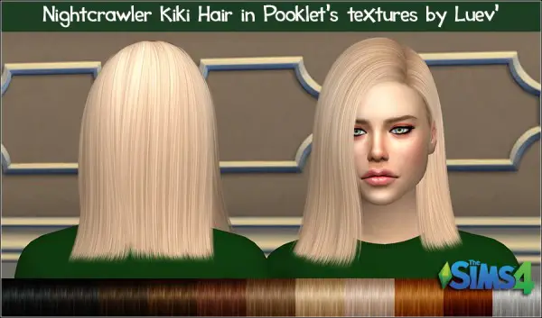 Mertiuza: Nightcrawler`s Kiki hair etextured for Sims 4