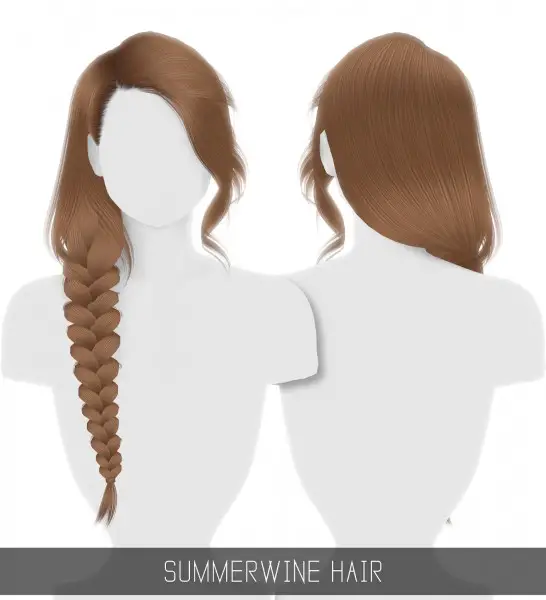 Simpliciaty: Summerwine hair for Sims 4