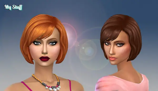Mystufforigin: Layla hair retextured for Sims 4