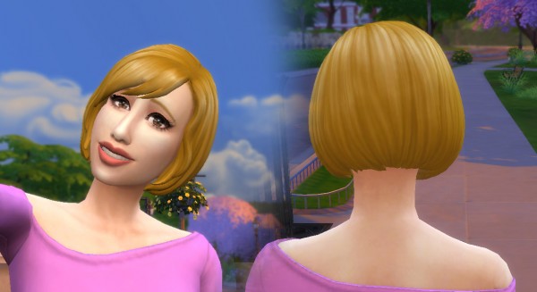 Mystufforigin: Layla hair retextured for Sims 4