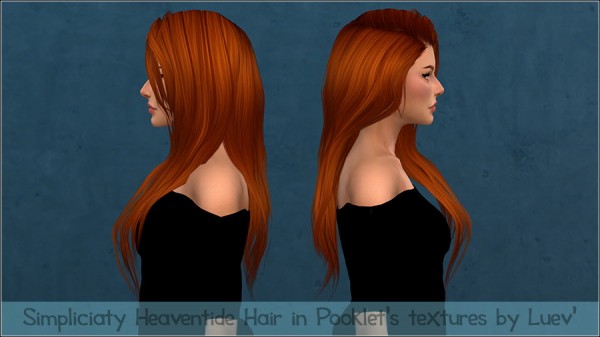 Mertiuza: Simpliciaty`s Heaventide hair retextured for Sims 4