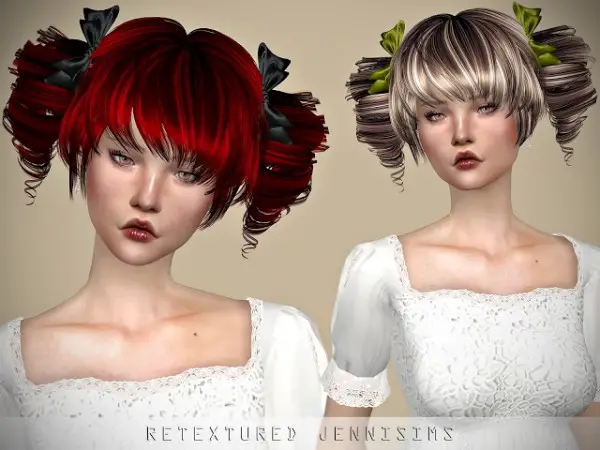 Jenni Sims: Newsea`s Mitsuki Hair retextured for Sims 4
