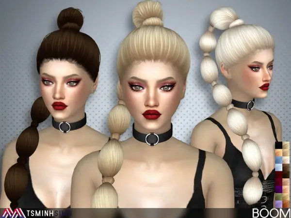 The Sims Resource: Boom Hair 39 by Tsminhsims for Sims 4