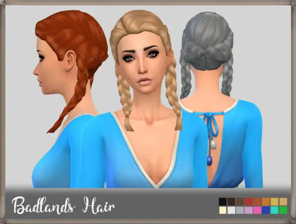 Mikerashi: Badlands hair retextured for Sims 4