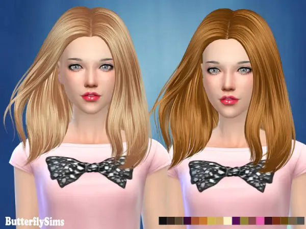 Butterflysims: Hair 185 by YOYO for Sims 4