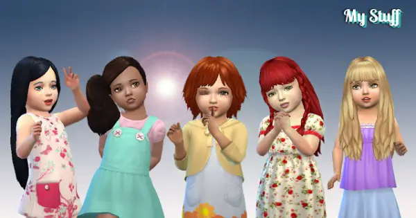 Mystufforigin: Toddlers Hair Pack 11 for Sims 4