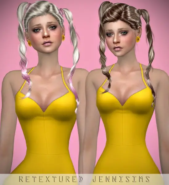 Jenni Sims: Newsea`s ​Badger Game Hair retextured for Sims 4