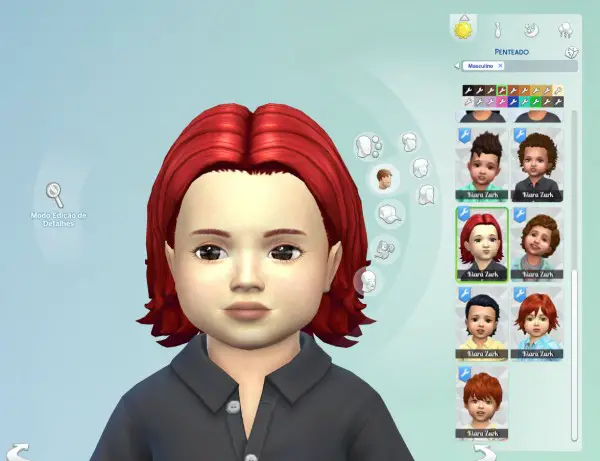 Mystufforigin: James Hair for Toddlers for Sims 4