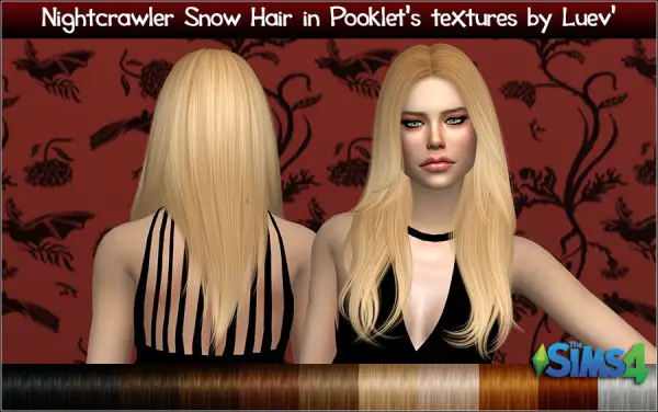 Mertiuza: Nightcrawler`s Snow hair retextured for Sims 4