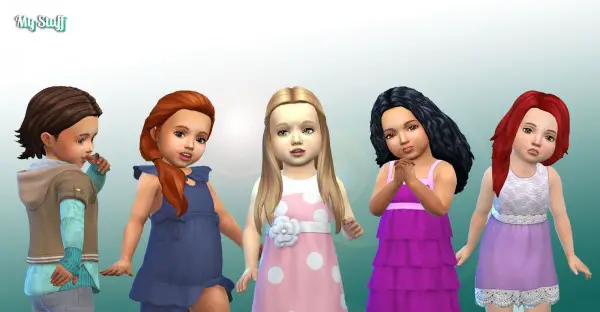 Mystufforigin: Toddlers Hair Pack 12 for Sims 4