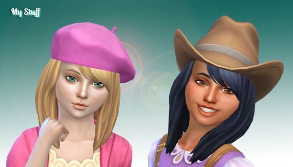 Mystufforigin: Ellie Hair for Girls for Sims 4