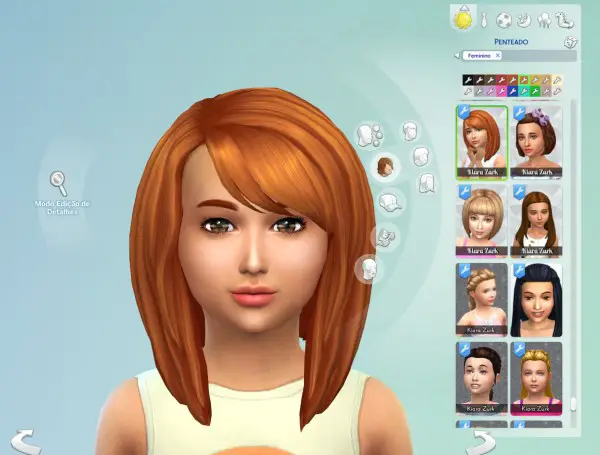 Mystufforigin: Ellie Hair for Girls for Sims 4