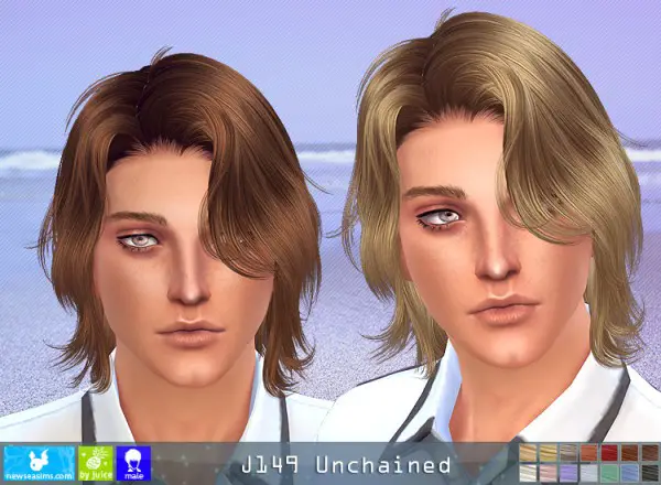 NewSea: J149 Unchained hair for Sims 4