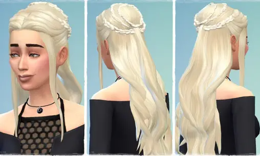 Birksches sims blog: Version Daenerys Hair for Sims 4