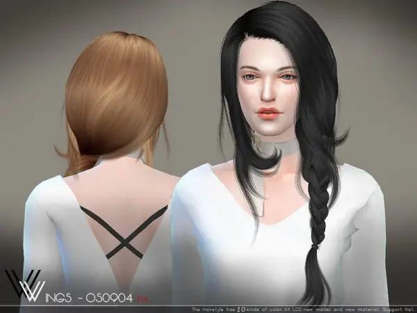 The Sims Resource: WINGS OS0904 hair for Sims 4