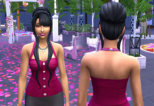 Mystufforigin: Beatrix hair retextured for Sims 4