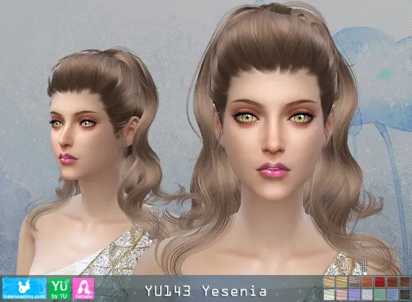 NewSea: Yu143 Yesenia hair for Sims 4