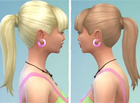 Birksches sims blog: Ponytail Straight Bangs Edit for Sims 4