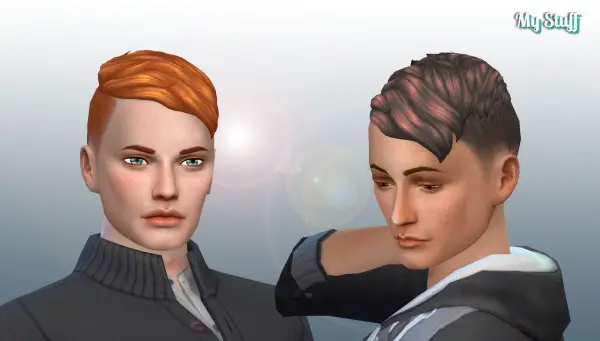 Mystufforigin: Under Cut hair retextured for Sims 4