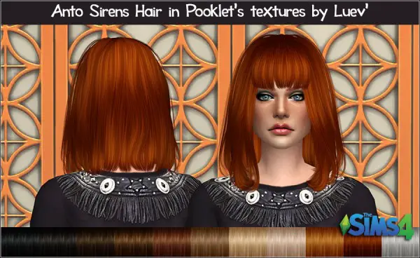 Mertiuza: Anto`s Sirens hair retextured for Sims 4