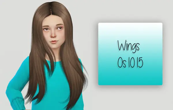 Simiracle: Wings Os1015 hair retextured for girls for Sims 4