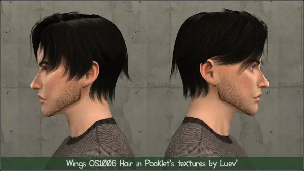 Mertiuza: WINGS OS1006 hair retextured for Sims 4