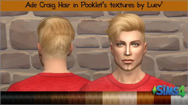 Mertiuza: Ade Darma`s Craig hair retextured for Sims 4