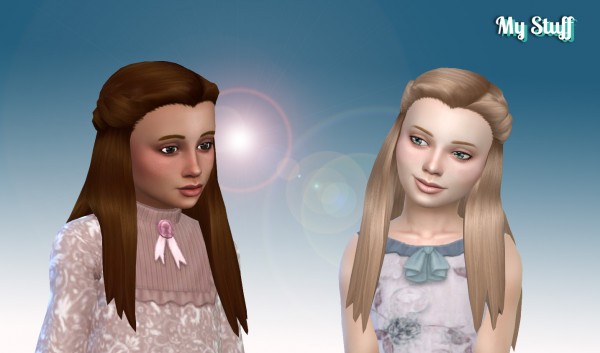 Mystufforigin: Małgorzata Hair for Girls for Sims 4