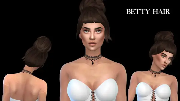 Leo 4 Sims: Betty hair retextured for Sims 4