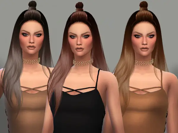 The Sims Resource: Nightcrawler`s Luna hair retextured for Sims 4