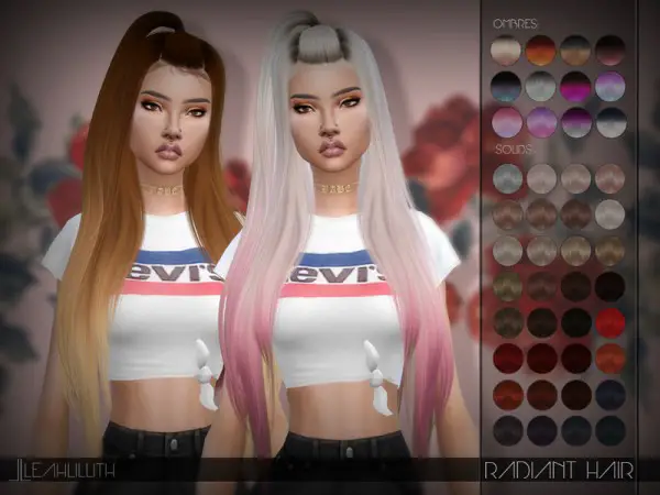 The Sims Resource: Radiant Hair by LeahLillith for Sims 4