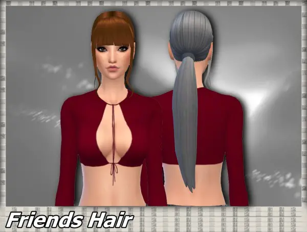 Mikerashi: Friends Hair retextured for Sims 4
