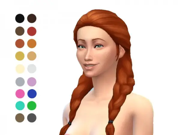 sims 4 toddler braid pigtails hair for child adult