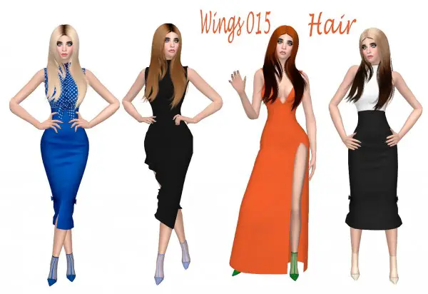 Sims Fun Stuff: Tiffany and Wings 015 hairs retextured for Sims 4