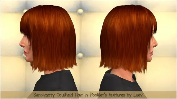 Mertiuza: Simpliciaty`s Caulfield hair retextured for Sims 4