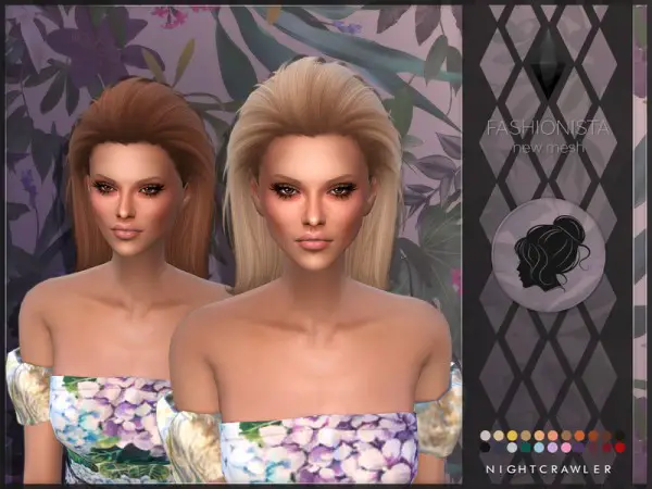 The Sims Resource: Fashionista hair by Nightcrawler for Sims 4