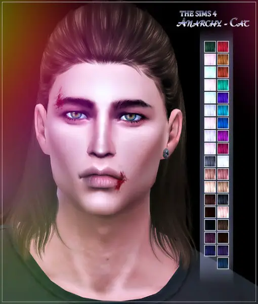 The Sims Resource: Nightcrawler`s Thunder hair retextured for Sims 4