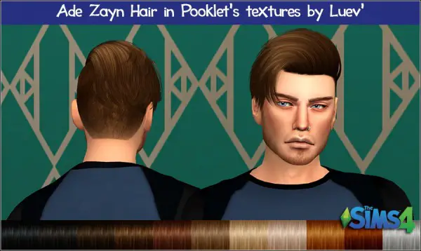 Mertiuza: Ade Darma`s Zayn hair retextured for Sims 4