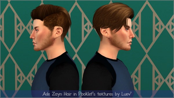 Mertiuza: Ade Darma`s Zayn hair retextured for Sims 4