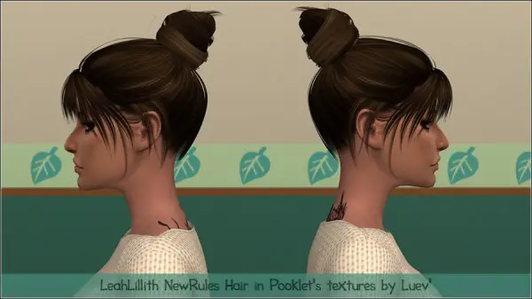 Mertiuza: Leahlillith`s New rules hair retextured for Sims 4