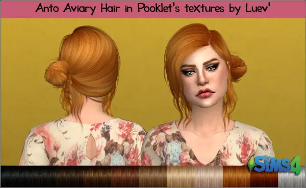 Mertiuza: Anto`s Aviary hair retextured for Sims 4