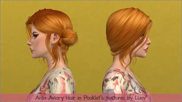 Mertiuza: Anto`s Aviary hair retextured for Sims 4