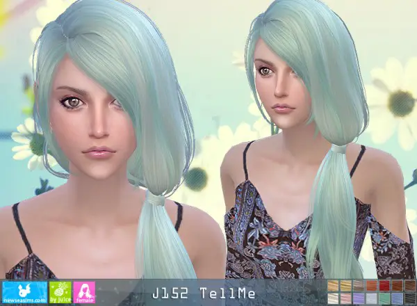 NewSea: J152 Tell Me hair for Sims 4