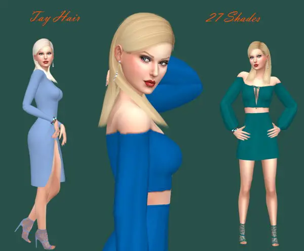Sims Fun Stuff: Ade’s Tay and Anto`s Atlantic hairs retextured for Sims 4