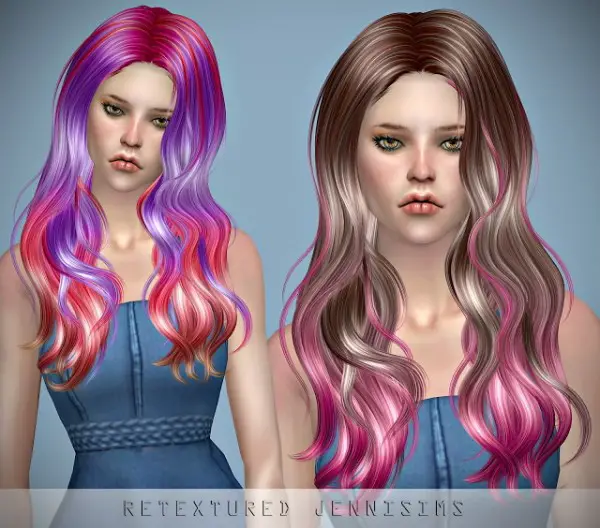 Jenni Sims: Newsea`s Dynasty​ Hair retextured for Sims 4