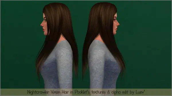 Mertiuza: Nightcrawler Vixen hair edit for Sims 4