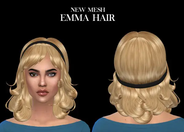 Leo 4 Sims: Emma hair retextured for Sims 4