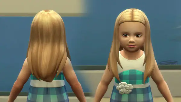 Mystufforigin: Rebecca Hair retextured for toddlers for Sims 4