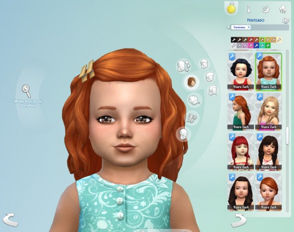 Mystufforigin: Lara hair reetxtured for toddlers for Sims 4