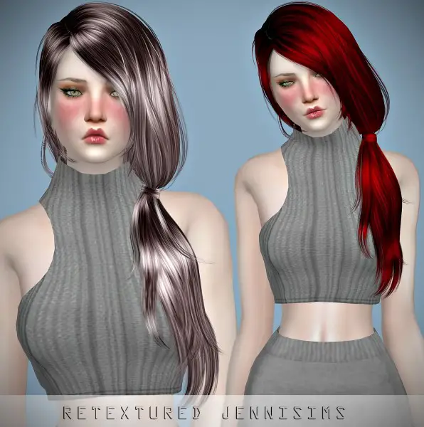Jenni Sims: Newsea`s TellMe​ hair retextured for Sims 4